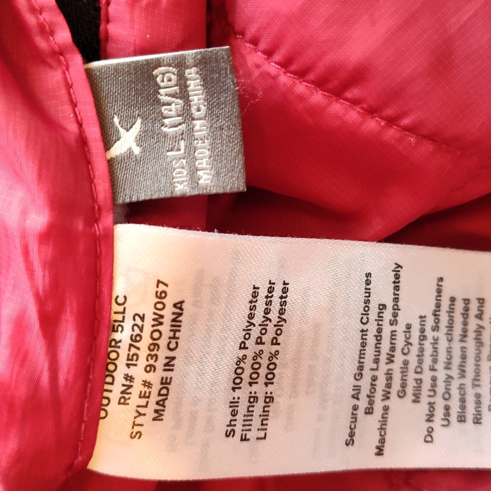 Eddie Bauer Jacket Reversible Puffer Fleece 14/16 - Picture 7 of 8